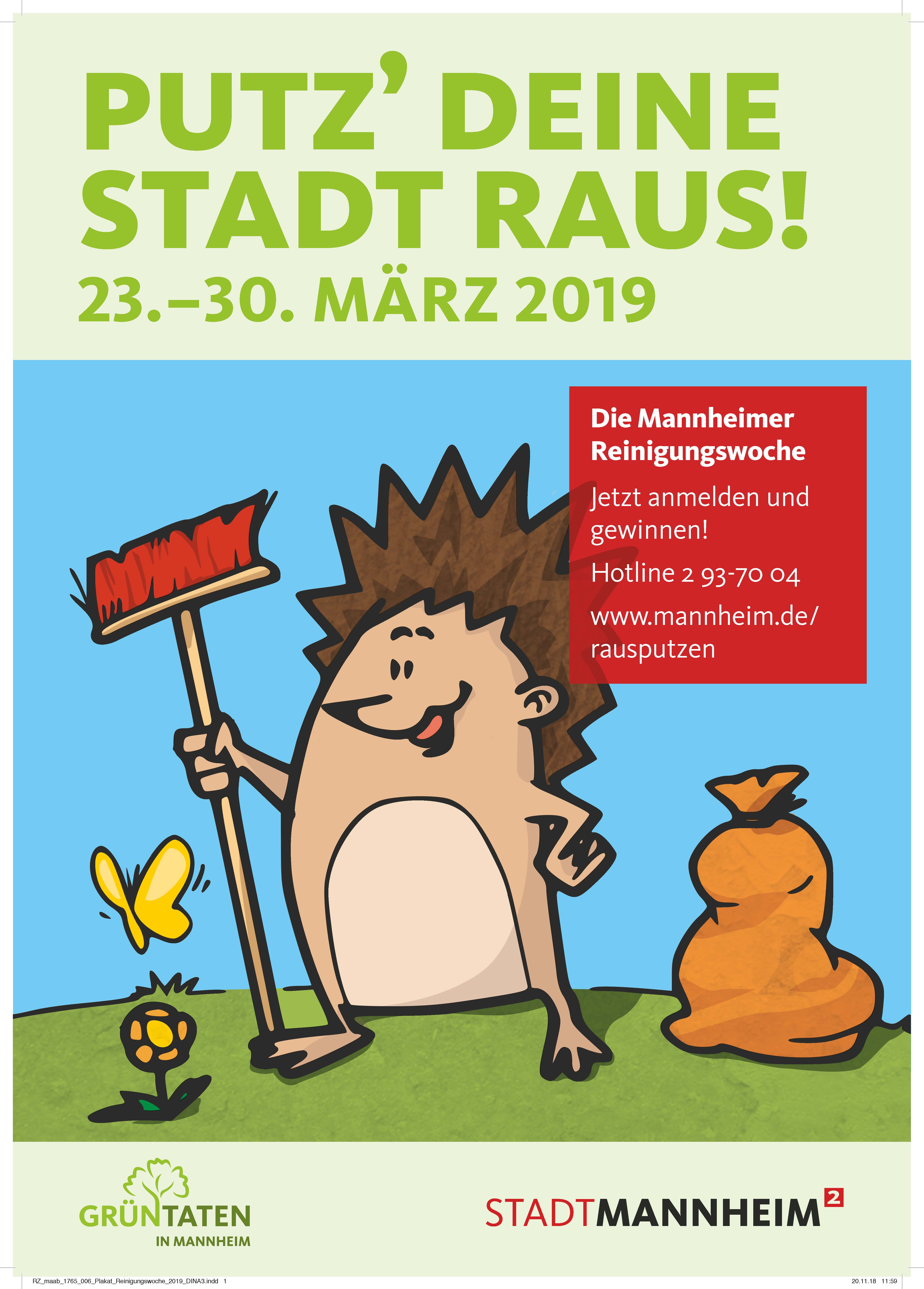 Stadt Mannheim RZ maab 1765 006 Plakat Reinigungswoche 2019 DINA3