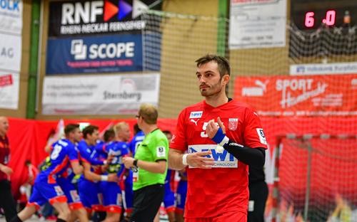 (Foto: Steffen Hoffmann) Lukas Köder - Enttäuschung pur, nach der klaren Niederlage Lukas Köder gegen Balingen Foto Steffen Hoffmann Copy