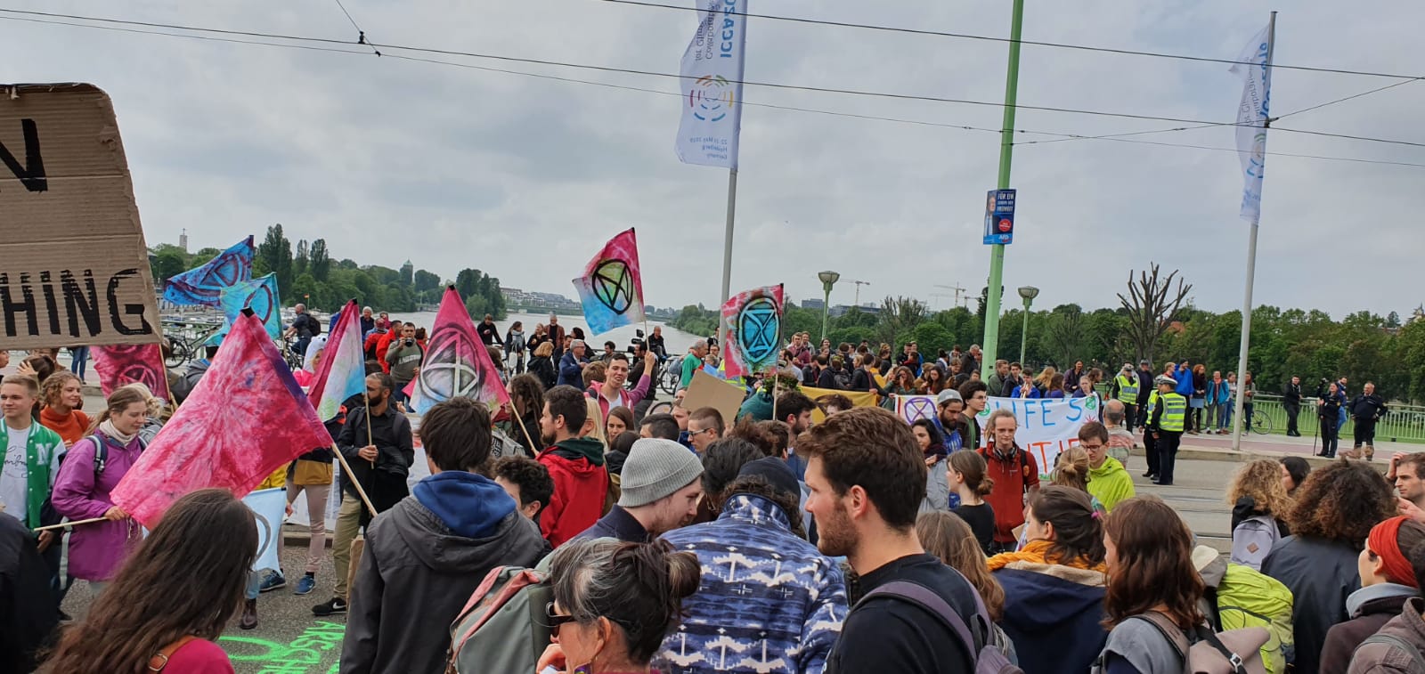 Brückenblockade Extinction Rebellion Heidelberg