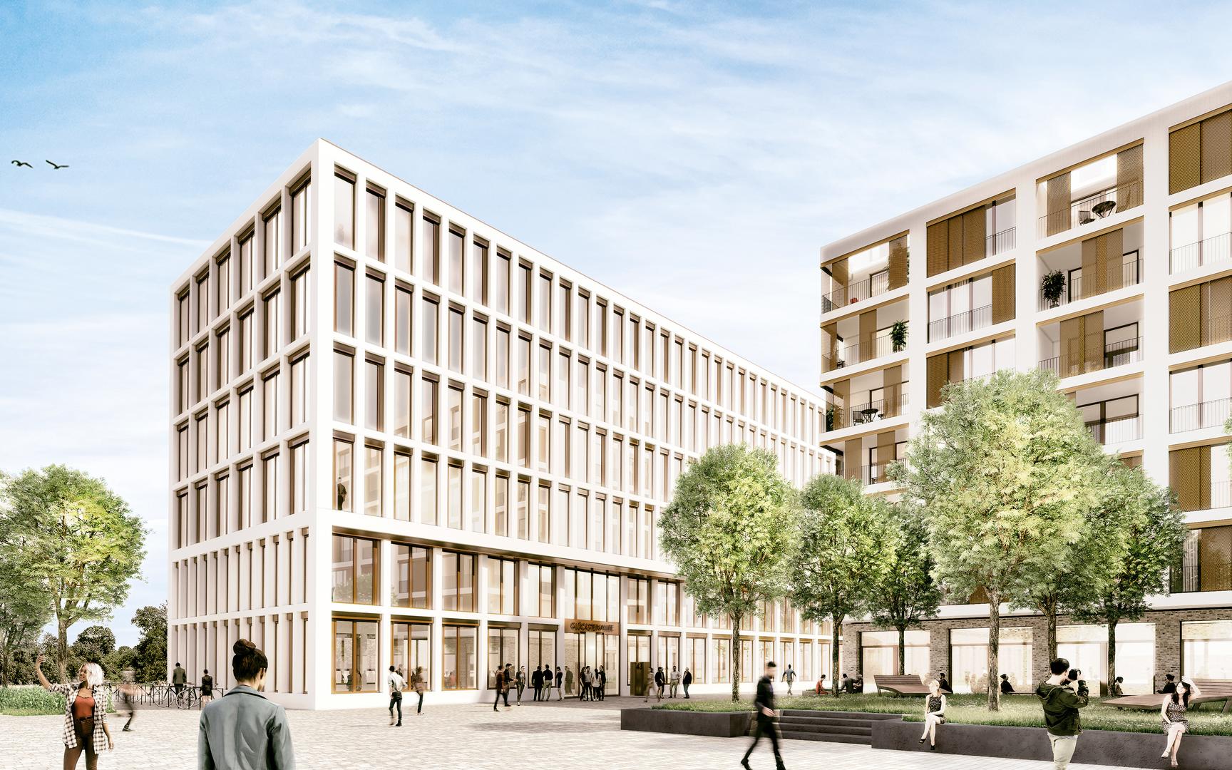 Diringer & Scheidel / Schmucker Visualisierung Platz Büro und Wohnensemble LIV Glückstein Quartier
