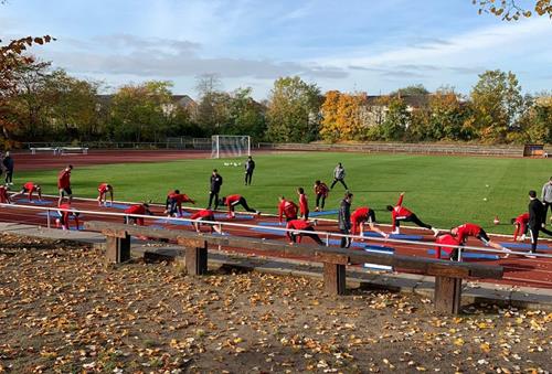 Union Berlin bereitete sich auf dem TSV-Gelände auf das Pokalspiel gegen Waldhof vor TSV4