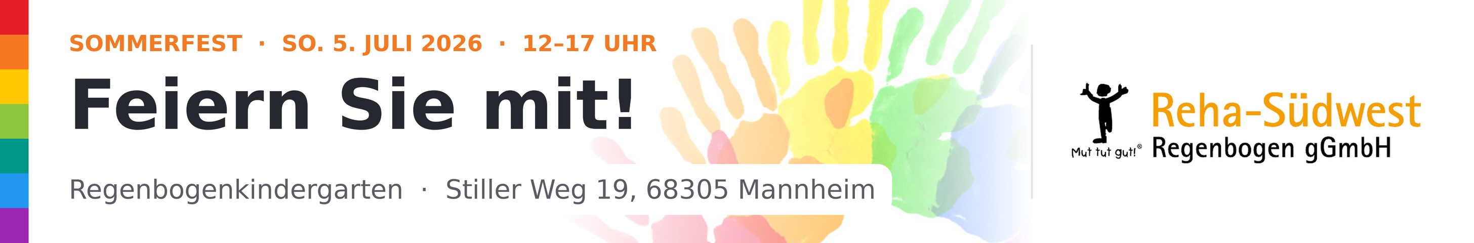 Sommerfest - Regenbogenkindergarten - Sonntag, 5. Juli 2026, 12 bis 17 Uhr