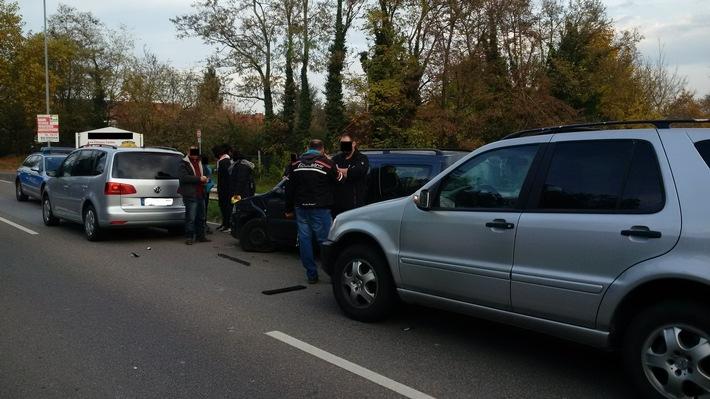 pol pdlu verkehrsunfall mit drei leichtverletzten personen